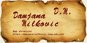 Damjana Milković vizit kartica